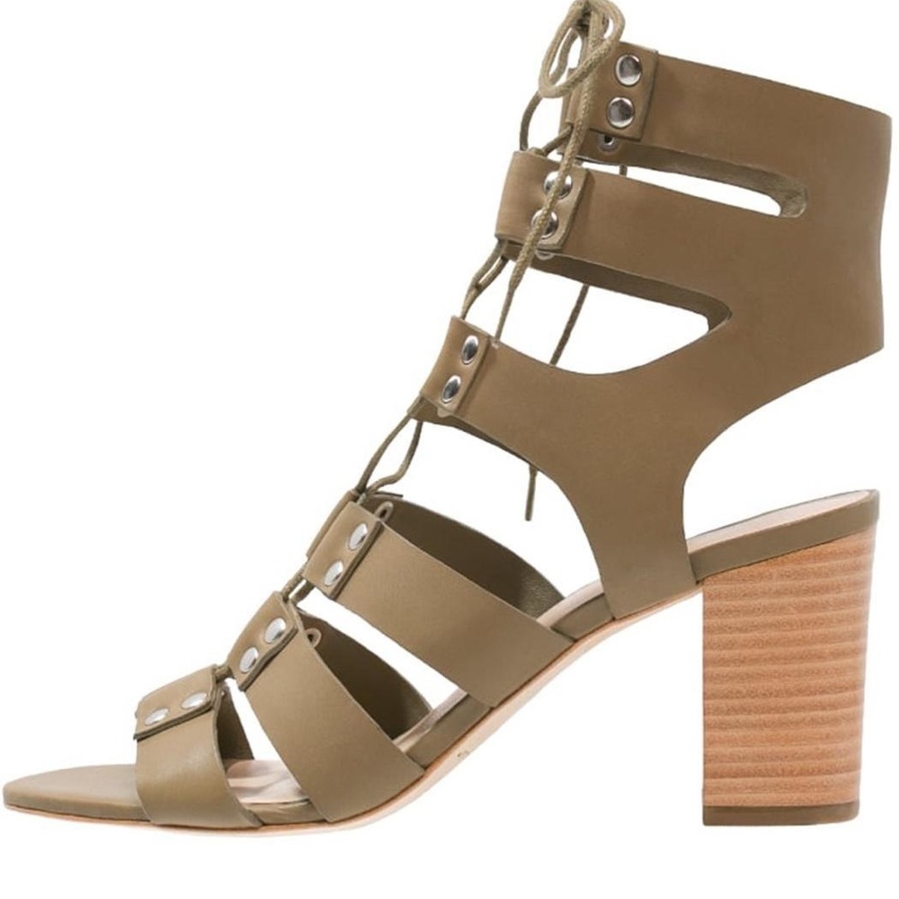 Loeffler Randall lace-up block heel sandals